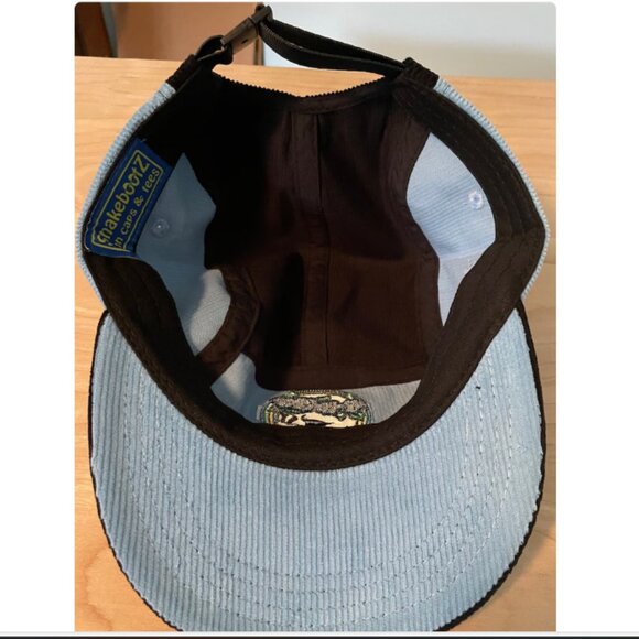 Corduroy 5 Panel Color Block Embroidered Adjustable Hat with Skull Roses - NWOT - Picture 4 of 4